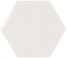 21911 Плитка  	Equipe	Scale	Hexagon White	10,7х12,4