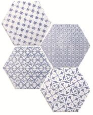 Мозаика 	Cevica	Marrakech Mosaic Azul Hexagon   15х15