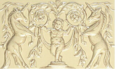 B UNIC A 02 Бордюр декорированный Petracers Grand Elegance Unicorni Crema A 12,5x20 12,5x20