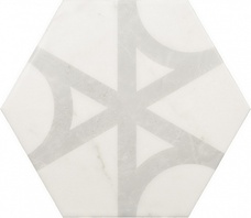 23103	Напольная плитка   Equipe Carrara  Hexagon Flow 17,5x20