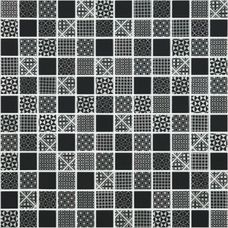 Мозаика Born Black Черный (на сетке) 31.7x31.7