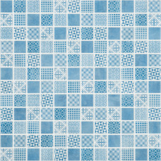 Мозаика Born Blue Голубой (на сетке) 31.7x31.7
