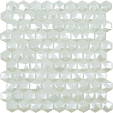Мозаика Hex Diamond № 350D Белый (на сетке) 29.5x29.5