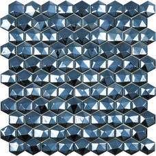 Мозаика Hex Diamond № 358D Черный (на сетке) 29.5x29.5