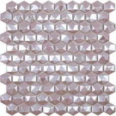 Мозаика Hex Diamond № 371D Перламутровый (на сетке) 29.5x29.5