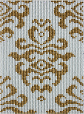 Мозаика	Infinity Mosaicos	Damasco  Mosaico Oro-Bianco	 (6x30x30) 60х90