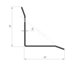 Внутренний угол со скосами из нержавейки